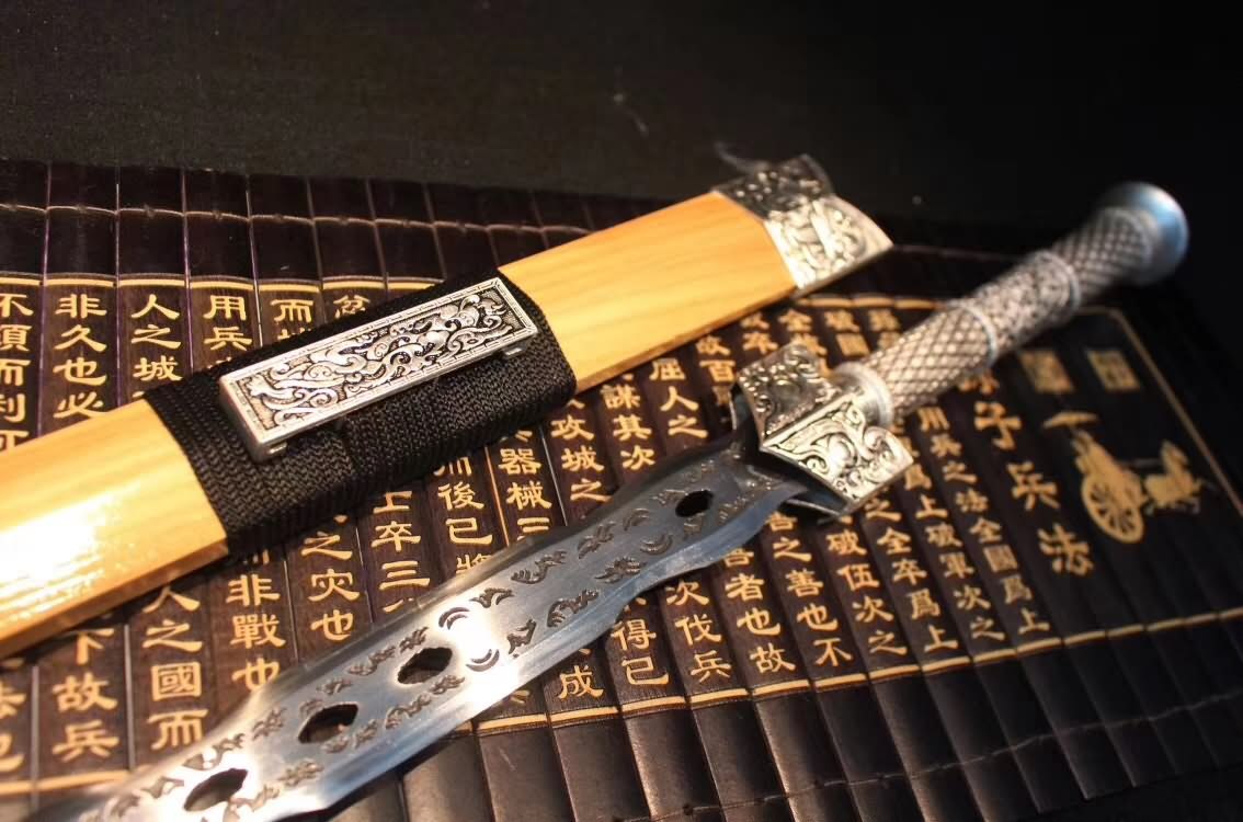 Han sword,High carbon steel blade,Solid wood,Alloy handle - Chinese sword shop