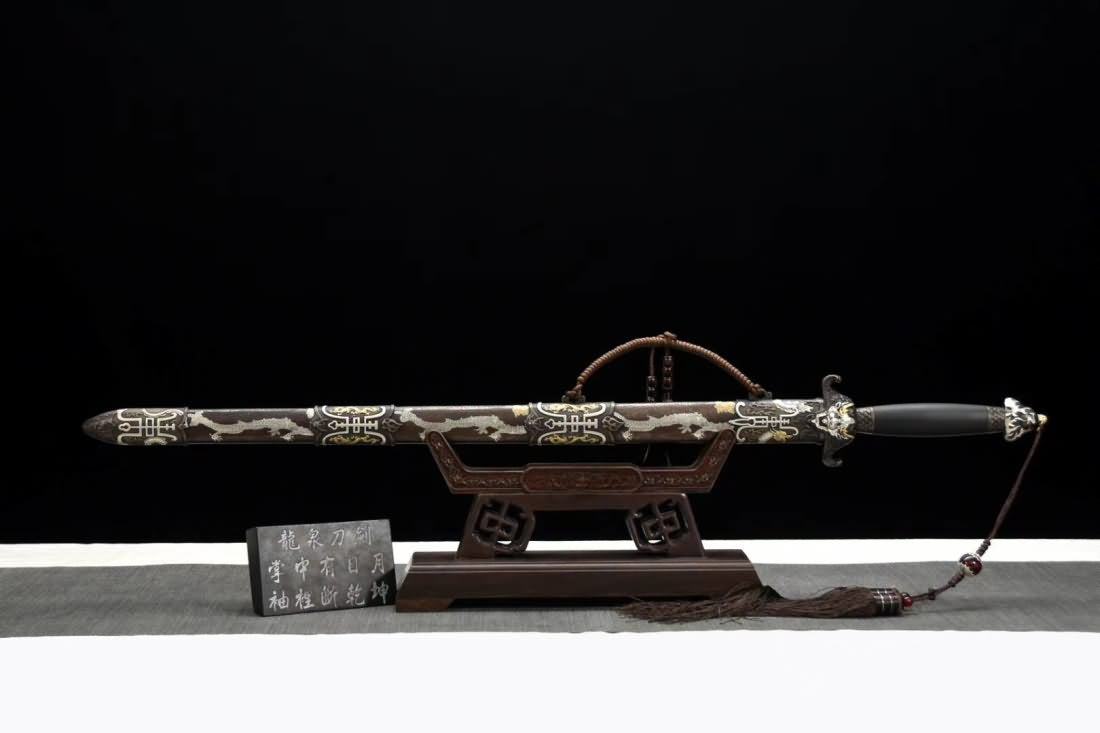 Longevity Sword,High Carbon Steel Blade,Brass Scabbard - Chinese sword shop