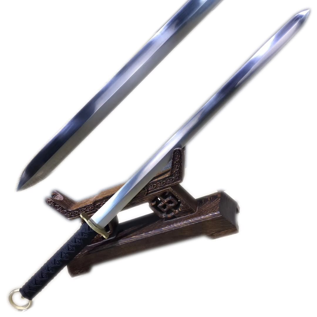 Jian sword,High carbon steel blade,Black scabbard,Full tang - Chinese sword shop