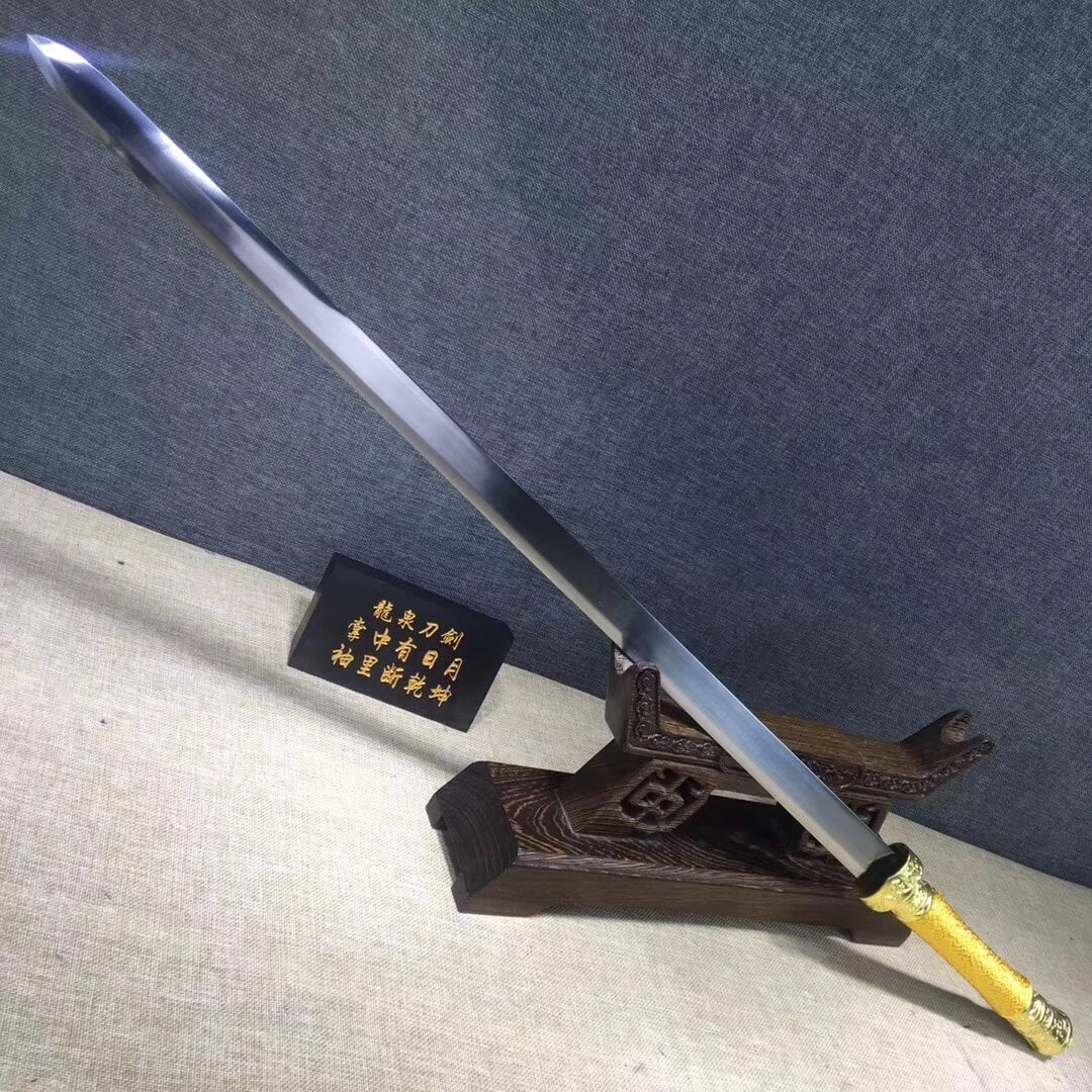 Wolong sword,Hand Forged(High carbon steel,Black wood,Alloy) - Chinese sword shop
