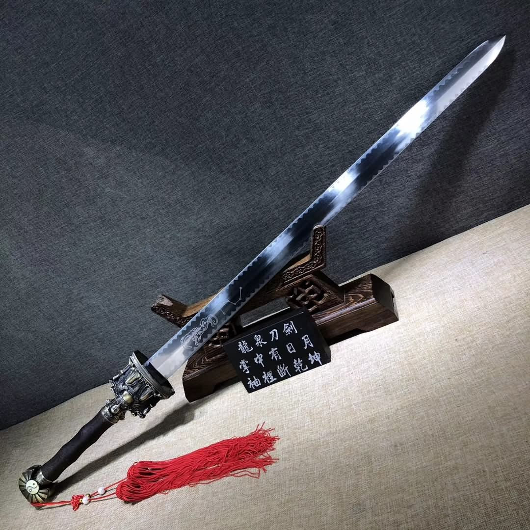 Longquan sword,Medium carbon steel,Rosewood,Alloy - Chinese sword shop
