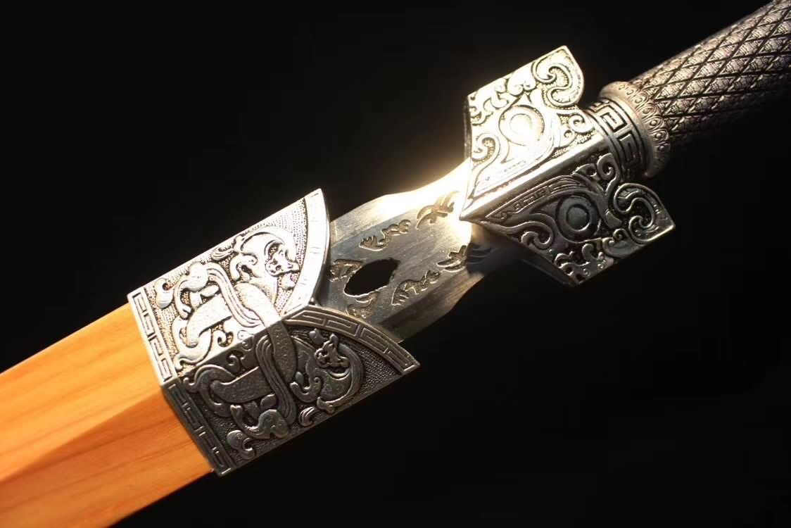 Han sword,High carbon steel blade,Solid wood,Alloy handle - Chinese sword shop