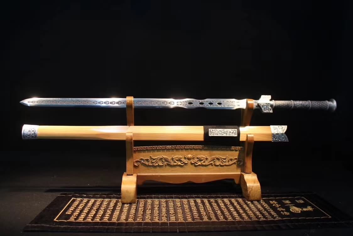 Han sword,High carbon steel blade,Solid wood,Alloy handle - Chinese sword shop