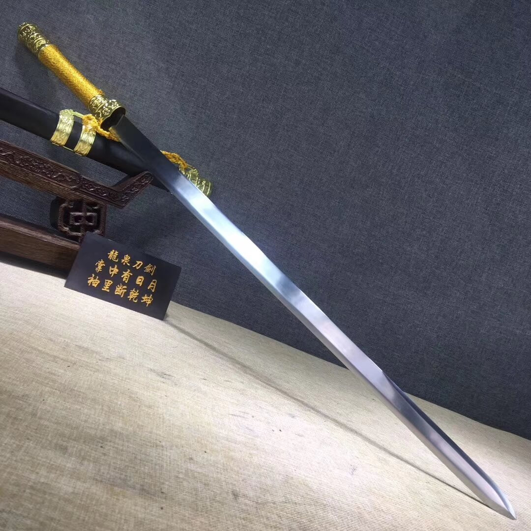 Wolong sword,Hand Forged(High carbon steel,Black wood,Alloy) - Chinese sword shop