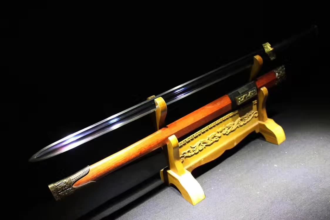 Double Dragon han sword,High carbon steel blade,Kirsite fittings&Handmade art - Chinese sword shop