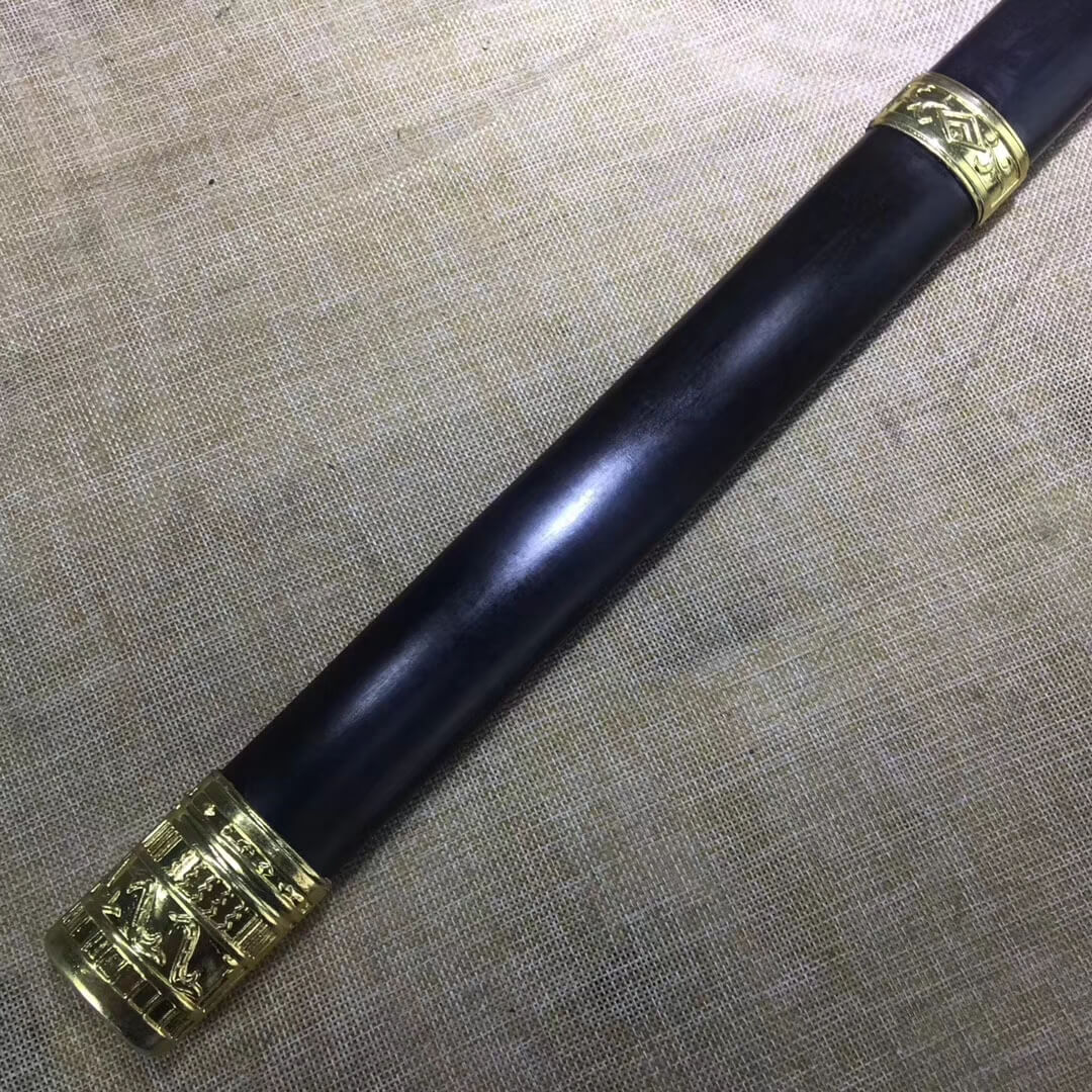 Wolong sword,Hand Forged(High carbon steel,Black wood,Alloy) - Chinese sword shop