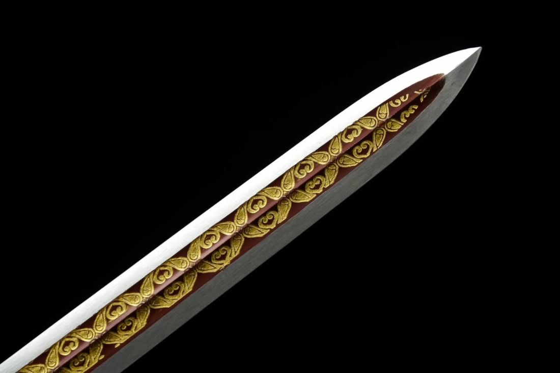 Longevity Sword,High Carbon Steel Blade,Brass Scabbard - Chinese sword shop
