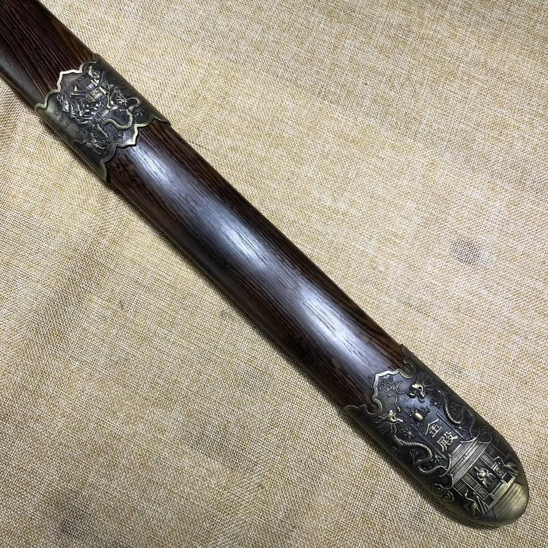 Longquan sword,Medium carbon steel,Rosewood,Alloy - Chinese sword shop