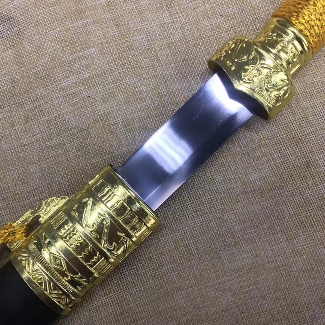 Wolong sword,Hand Forged(High carbon steel,Black wood,Alloy) - Chinese sword shop