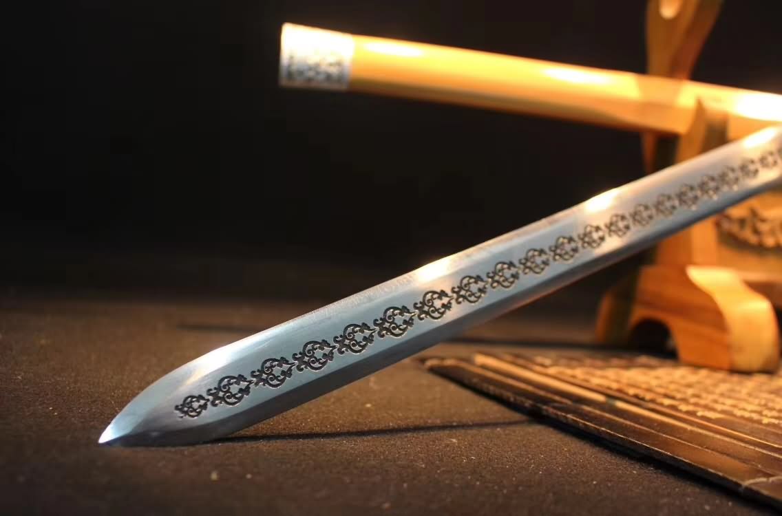 Han sword,High carbon steel blade,Solid wood,Alloy handle - Chinese sword shop