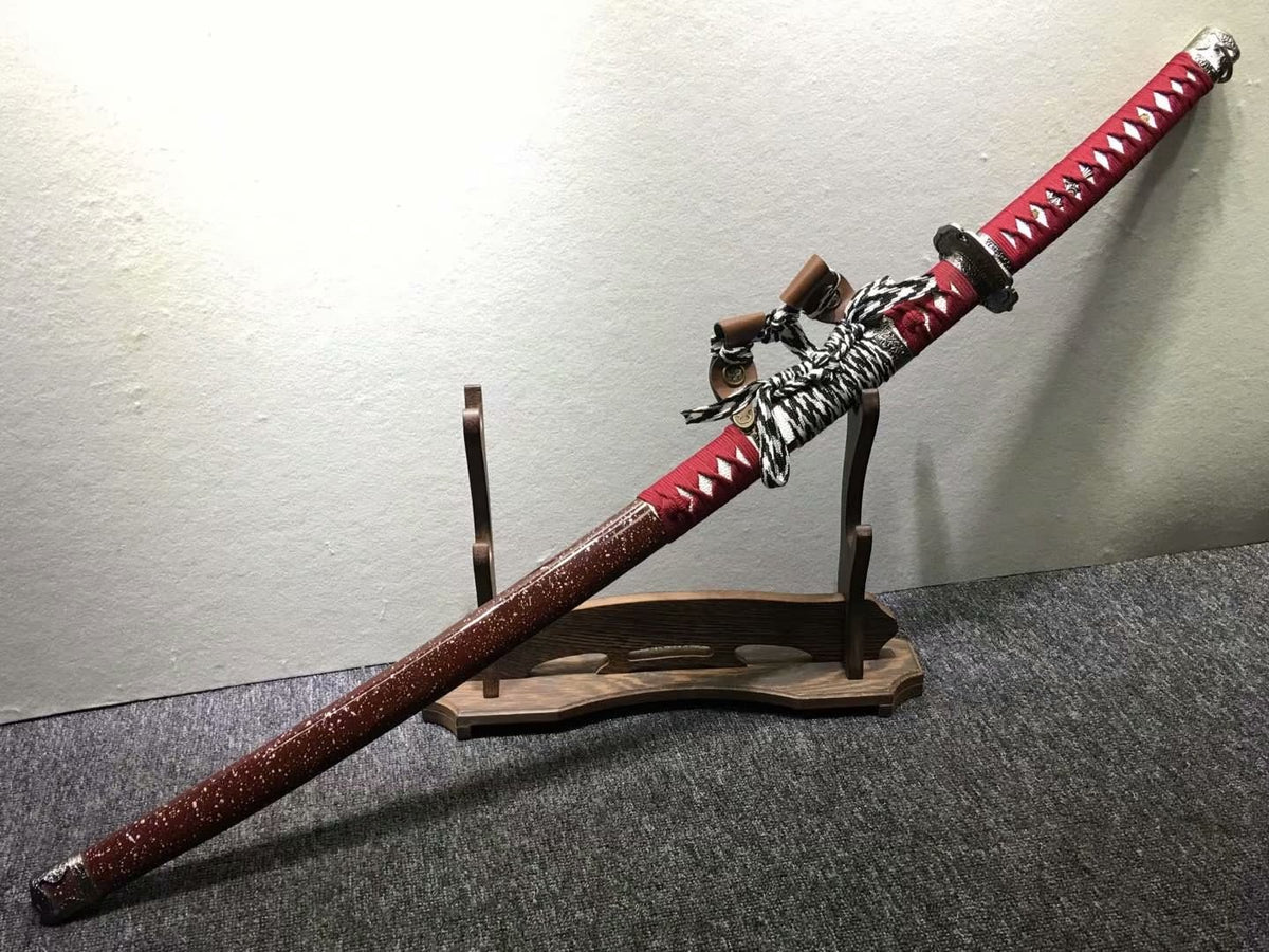 Nihontou Tachi,Nodachi,High carbon steel burn blade,Alloy tosogu - Chinese sword shop