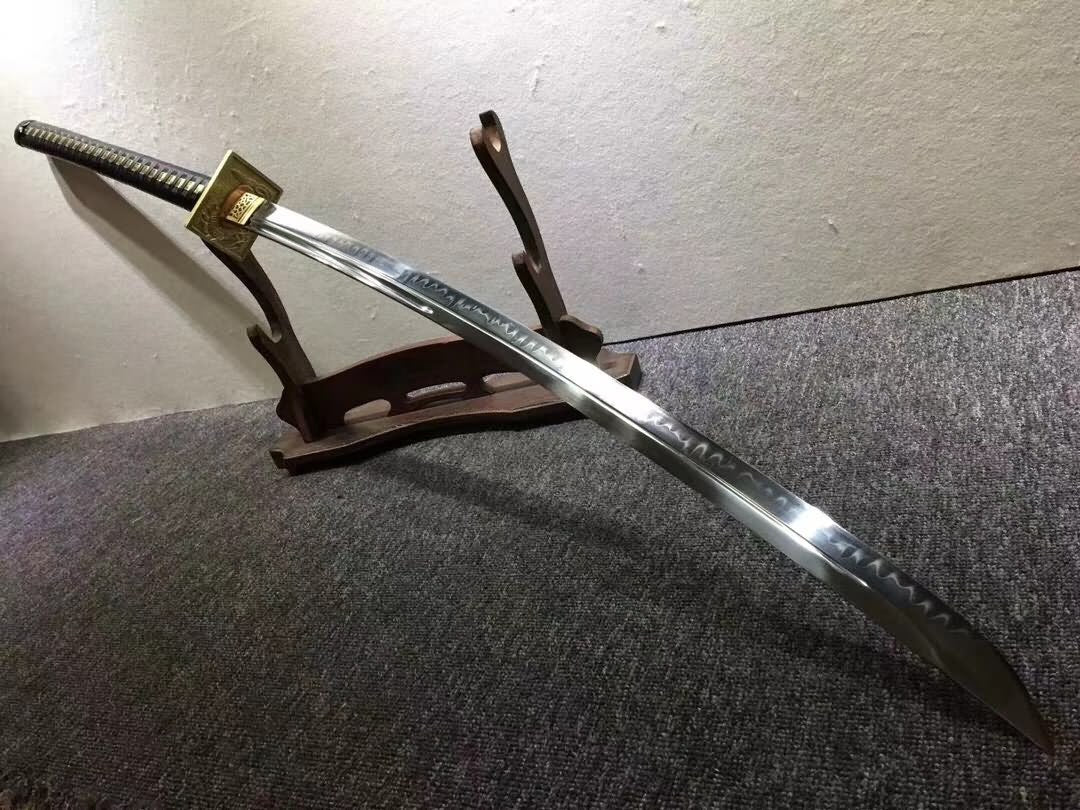 Japanese tachi,Hand forged(Hihg carbon steel blade,Green skin)Full tang - Chinese sword shop