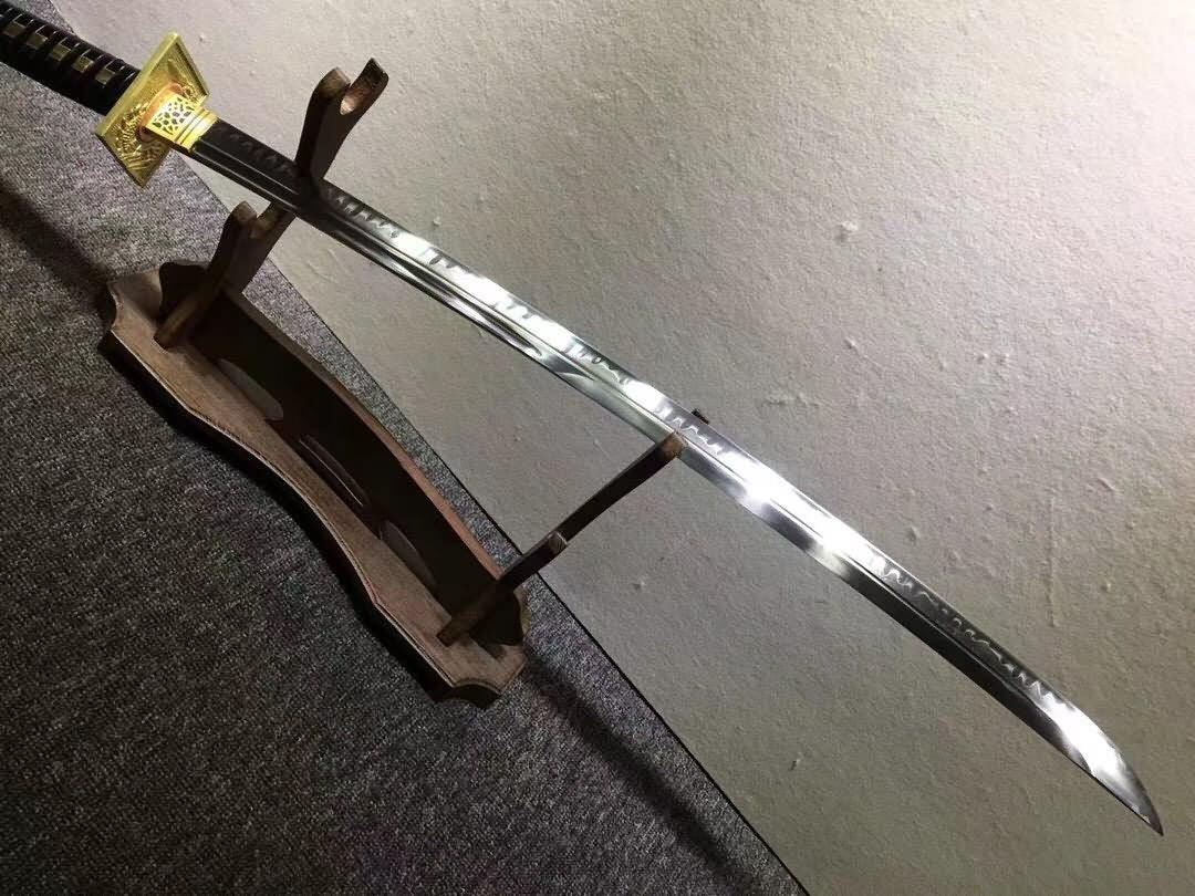 Japanese tachi,Hand forged(Hihg carbon steel blade,Green skin)Full tang - Chinese sword shop