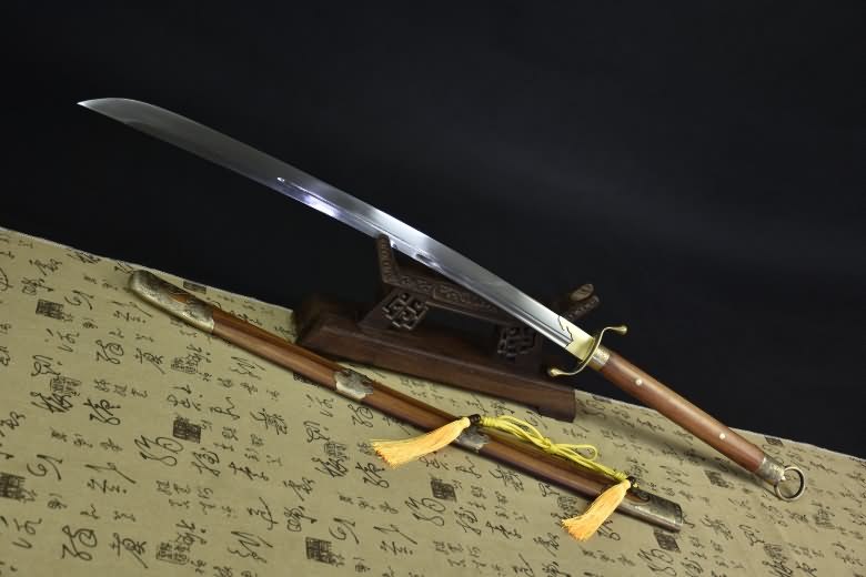 Tai chi dao,Handmade art,Damascus steel blade,Rosewoo scabbard - Chinese sword shop