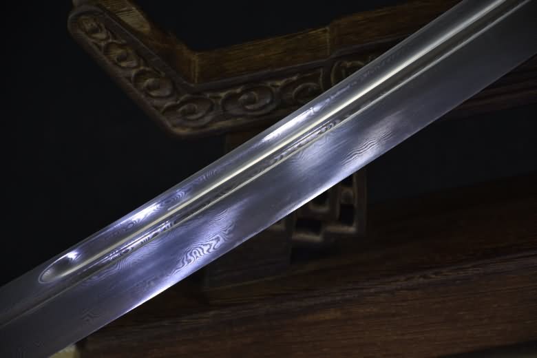 Tai chi dao,Handmade art,Damascus steel blade,Rosewoo scabbard - Chinese sword shop