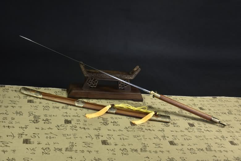 Tai chi dao,Handmade art,Damascus steel blade,Rosewoo scabbard - Chinese sword shop