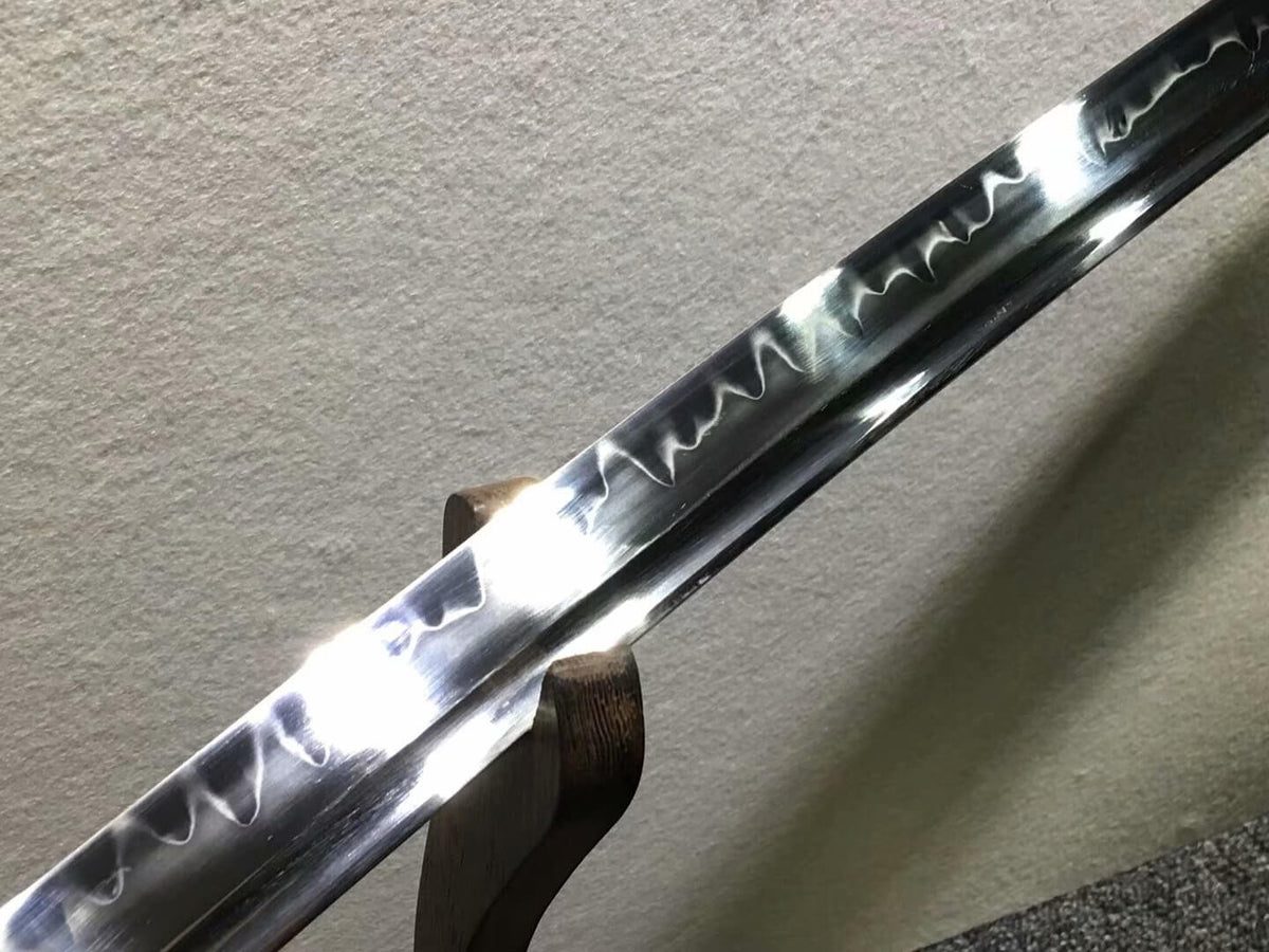 Nihontou Tachi/Katana/High carbon steel/Black wood,Alloy tosogu/Full tang - Chinese sword shop