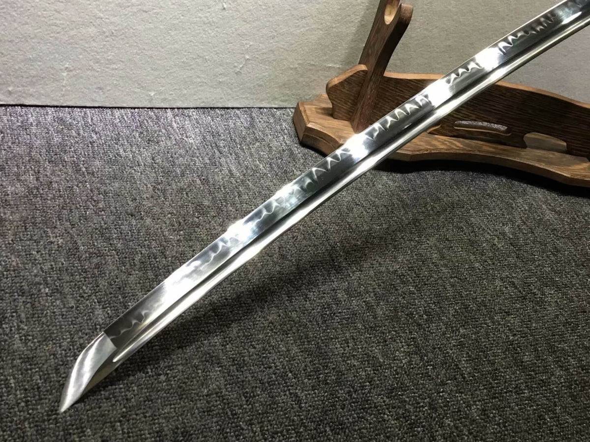 Nihontou Tachi/Katana/High carbon steel/Black wood,Alloy tosogu/Full tang - Chinese sword shop