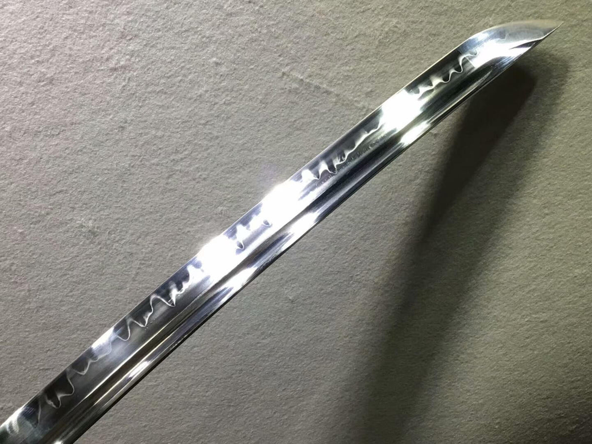 Nihontou Tachi/Katana/High carbon steel/Black wood,Alloy tosogu/Full tang - Chinese sword shop