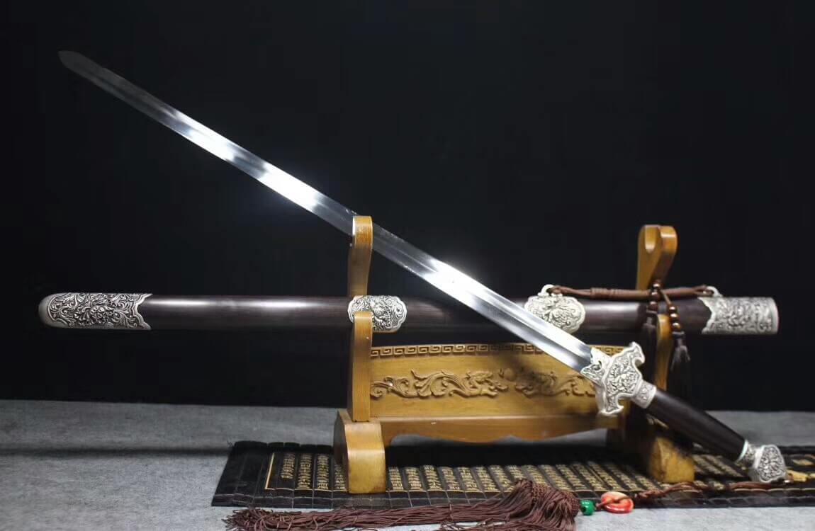 Peony Tai chi Sword/Stainless steel blade/Ebony scabbard/Alloy fittings - Chinese sword shop