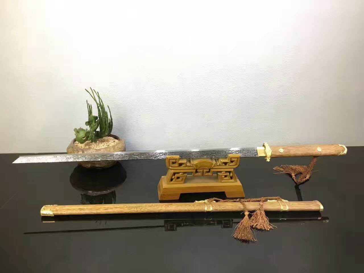 Tang dao,High manganese steel,Rosewood Scabbard,Copper fittings - Chinese sword shop