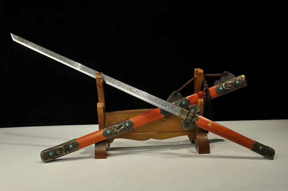 Tang dao sword,High carbon steel blade,Redwood scabbard,Handmade - Chinese sword shop