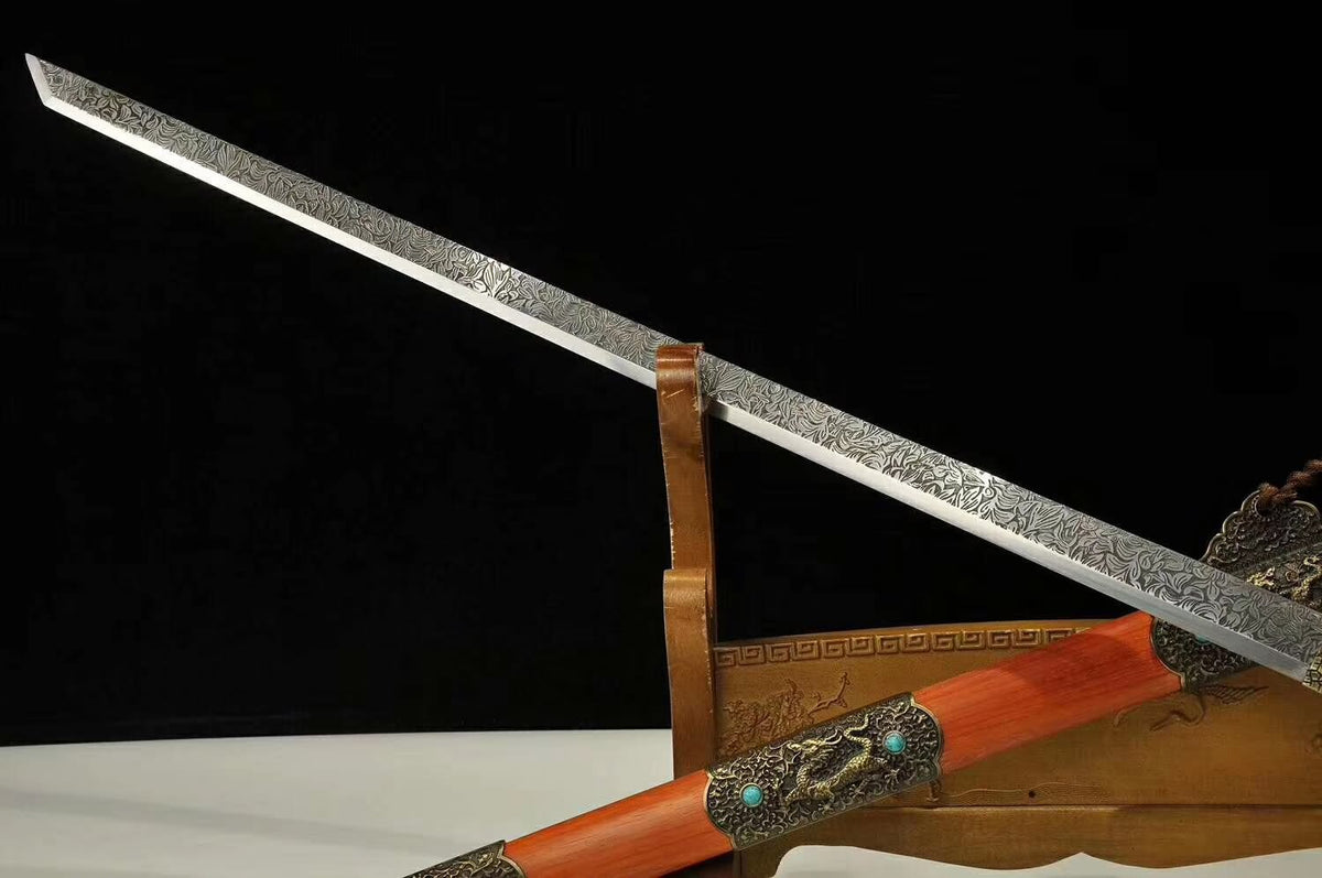 Tang dao sword,High carbon steel blade,Redwood scabbard,Handmade - Chinese sword shop