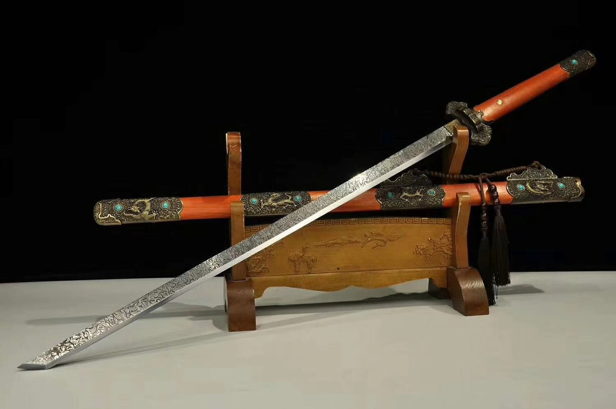 Tang dao sword,High carbon steel blade,Redwood scabbard,Handmade - Chinese sword shop