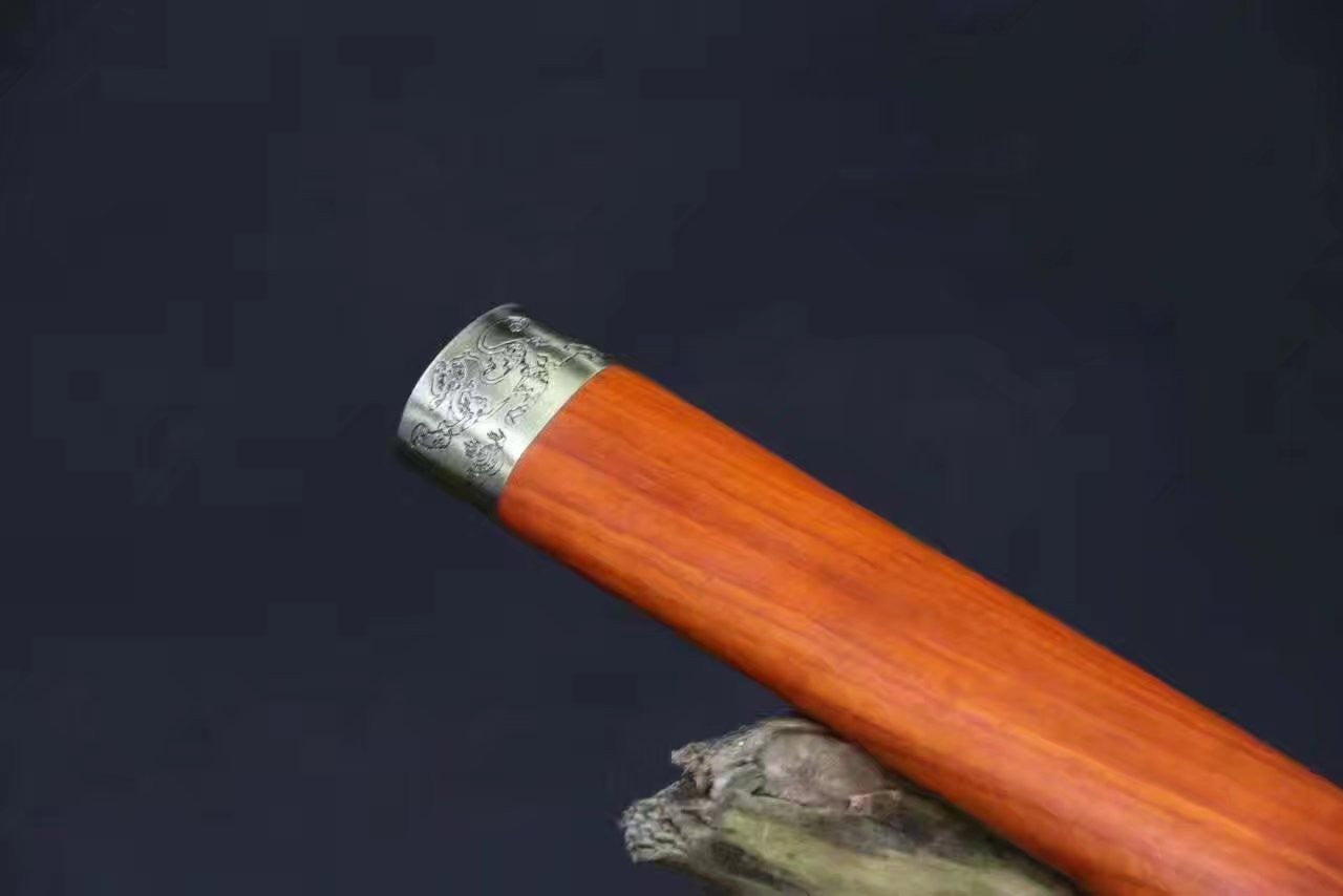 Tang sword,Handmade,Medium carbon steel,Redwood scabbard,Full tang - Chinese sword shop