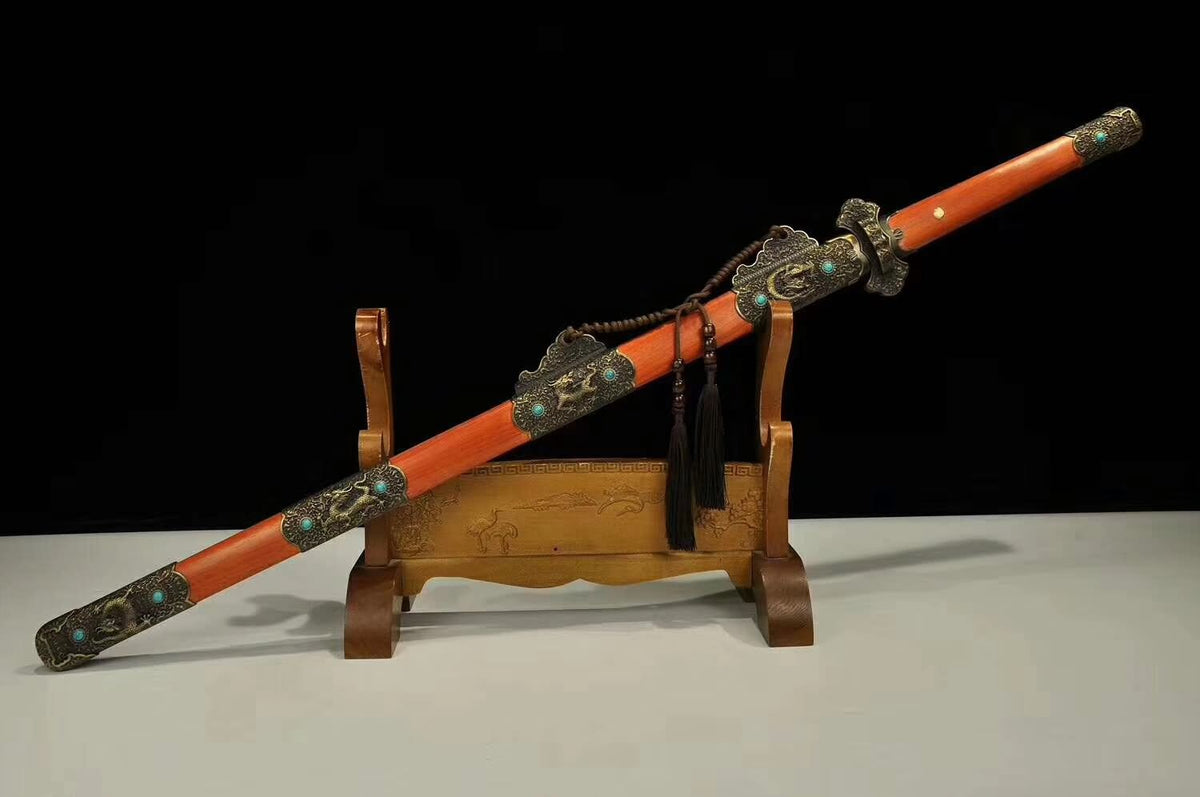 Tang dao sword,High carbon steel blade,Redwood scabbard,Handmade - Chinese sword shop