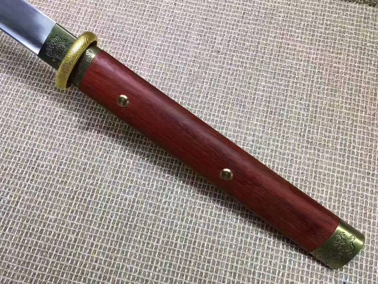 Simple straight sword,Handmade knife,High manganese steel,Redwood scabbard,Full tang,Length 40 inch - Chinese sword shop