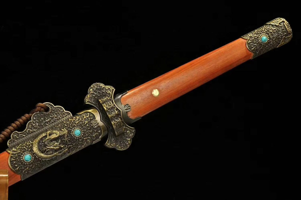 Tang dao sword,High carbon steel blade,Redwood scabbard,Handmade - Chinese sword shop