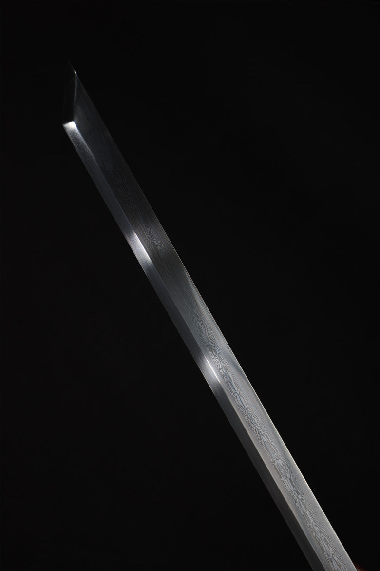 Tang dao sword(Damascus steel blade,Brass scabbard)Full tang - Chinese sword shop
