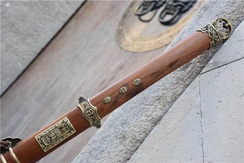 Tang dao sword,Damascus steel blade,Brass fittings - Chinese sword shop