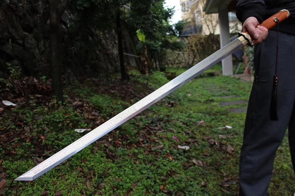 Tang dao sword,High carbon steel etch blade,Brass fittings,Full tang - Chinese sword shop