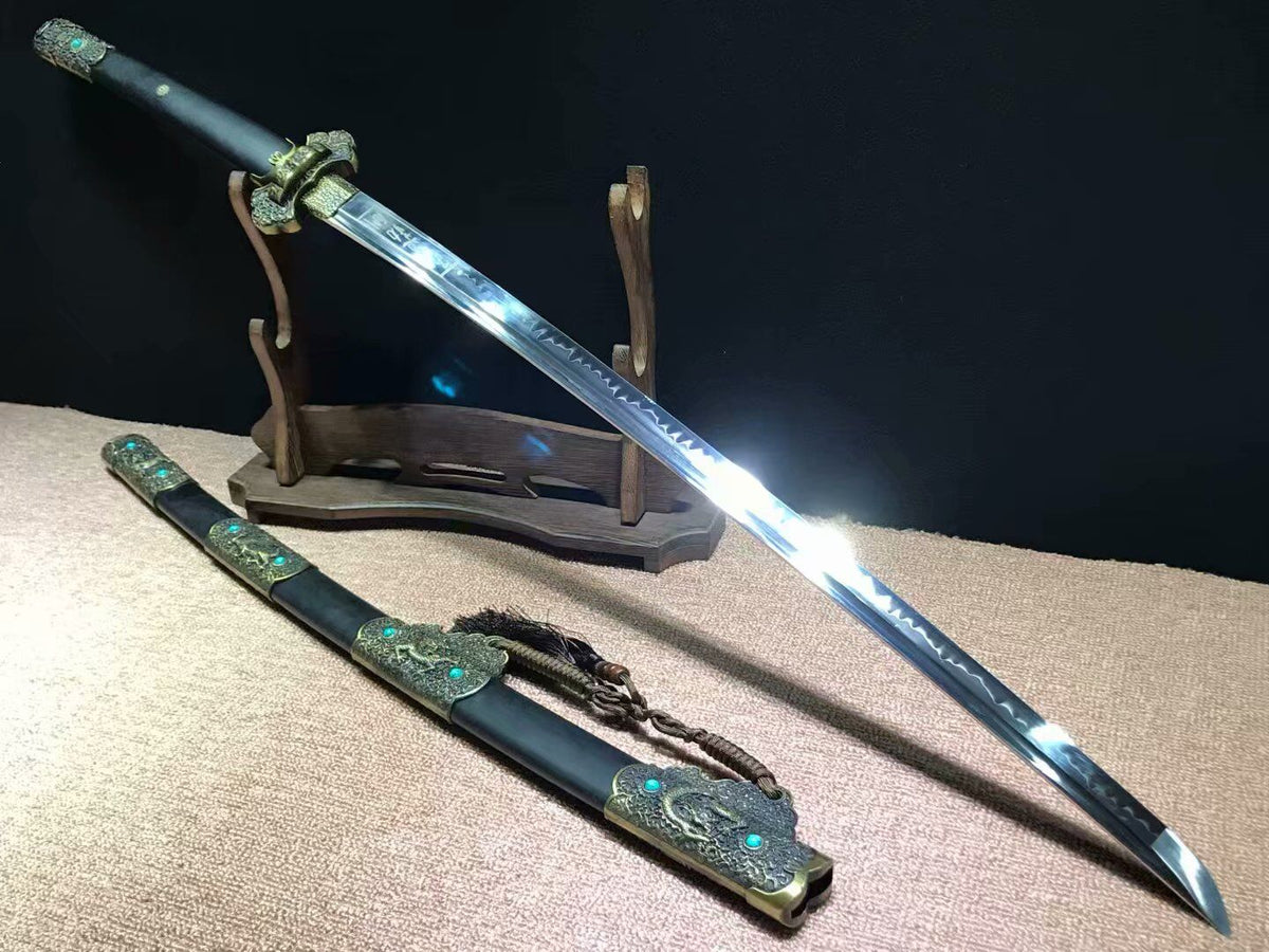 Tang dao,Handmade High carbon steel burn blade,Alloy - Chinese sword shop