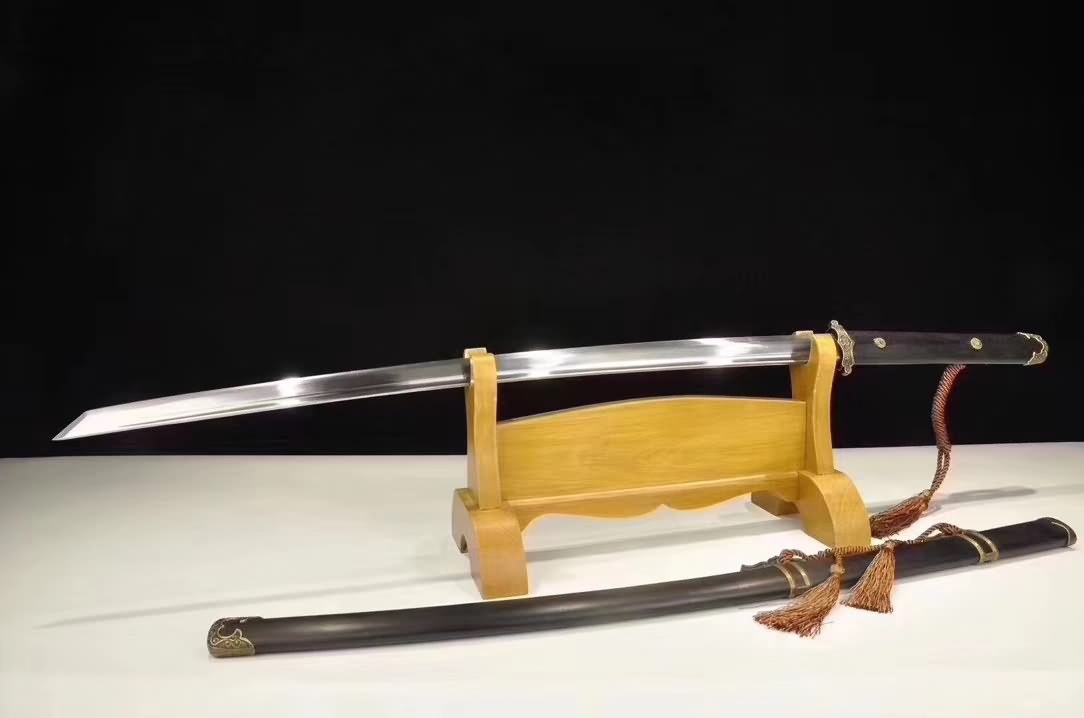 Tang dao,T10 steel,Alloy fittings,Black wood,Full tang - Chinese sword shop