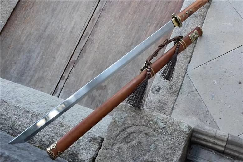 Tang dao sword,Damascus steel blade,Brass fittings - Chinese sword shop