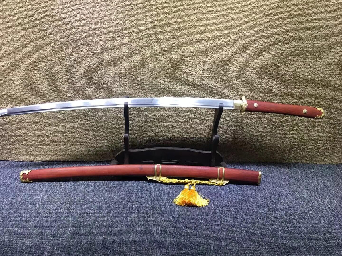 Bending Tang dao/T10 High Carbon Steel/Redwood scabbard/Brass fittings - Chinese sword shop