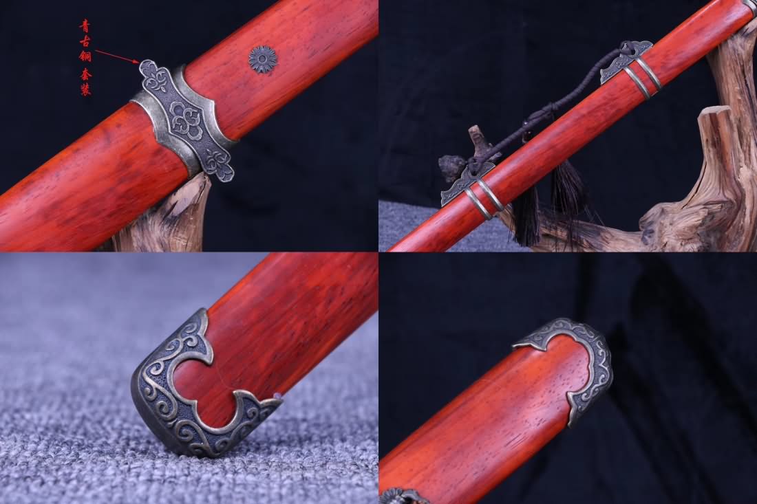 Tang dao,Forged high carbon steel blade,Redwood scabbard - Chinese sword shop