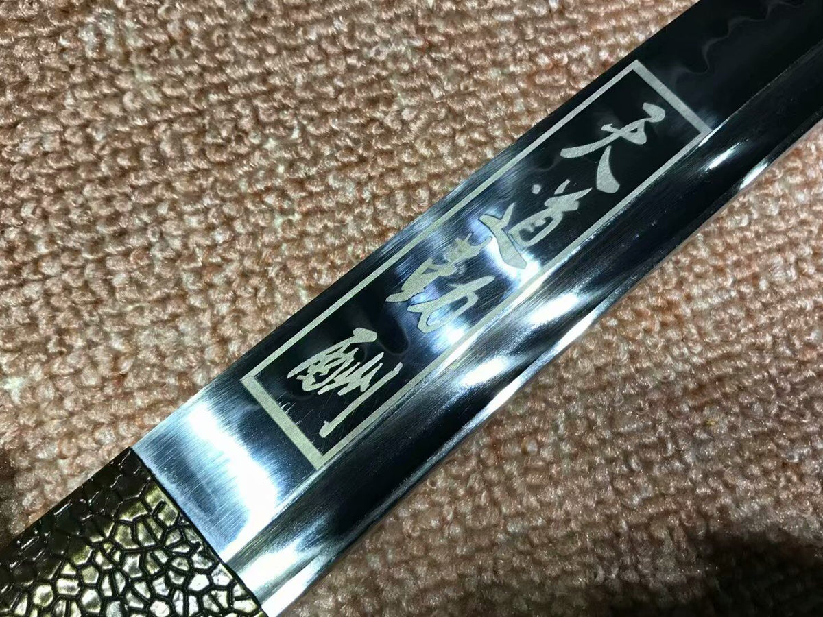 Tang dao,Handmade High carbon steel burn blade,Alloy - Chinese sword shop