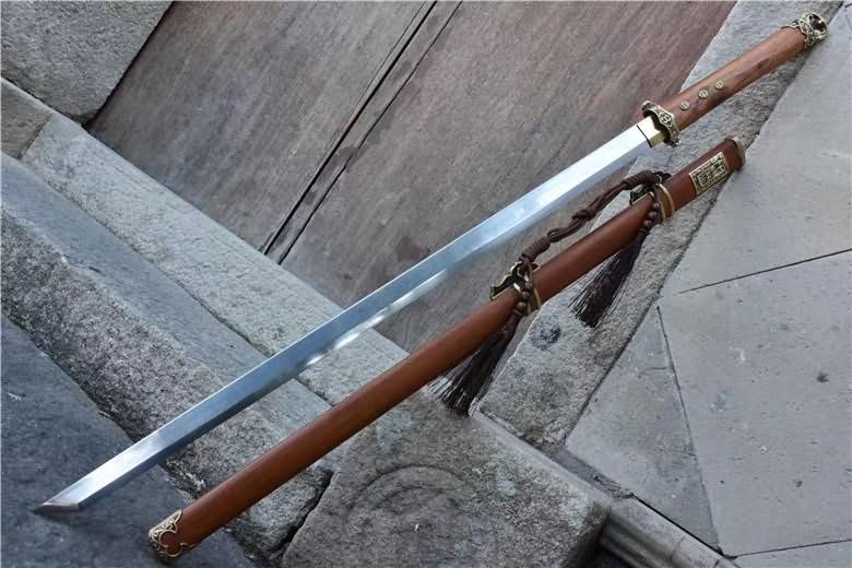 Tang dao sword,Damascus steel blade,Brass fittings - Chinese sword shop