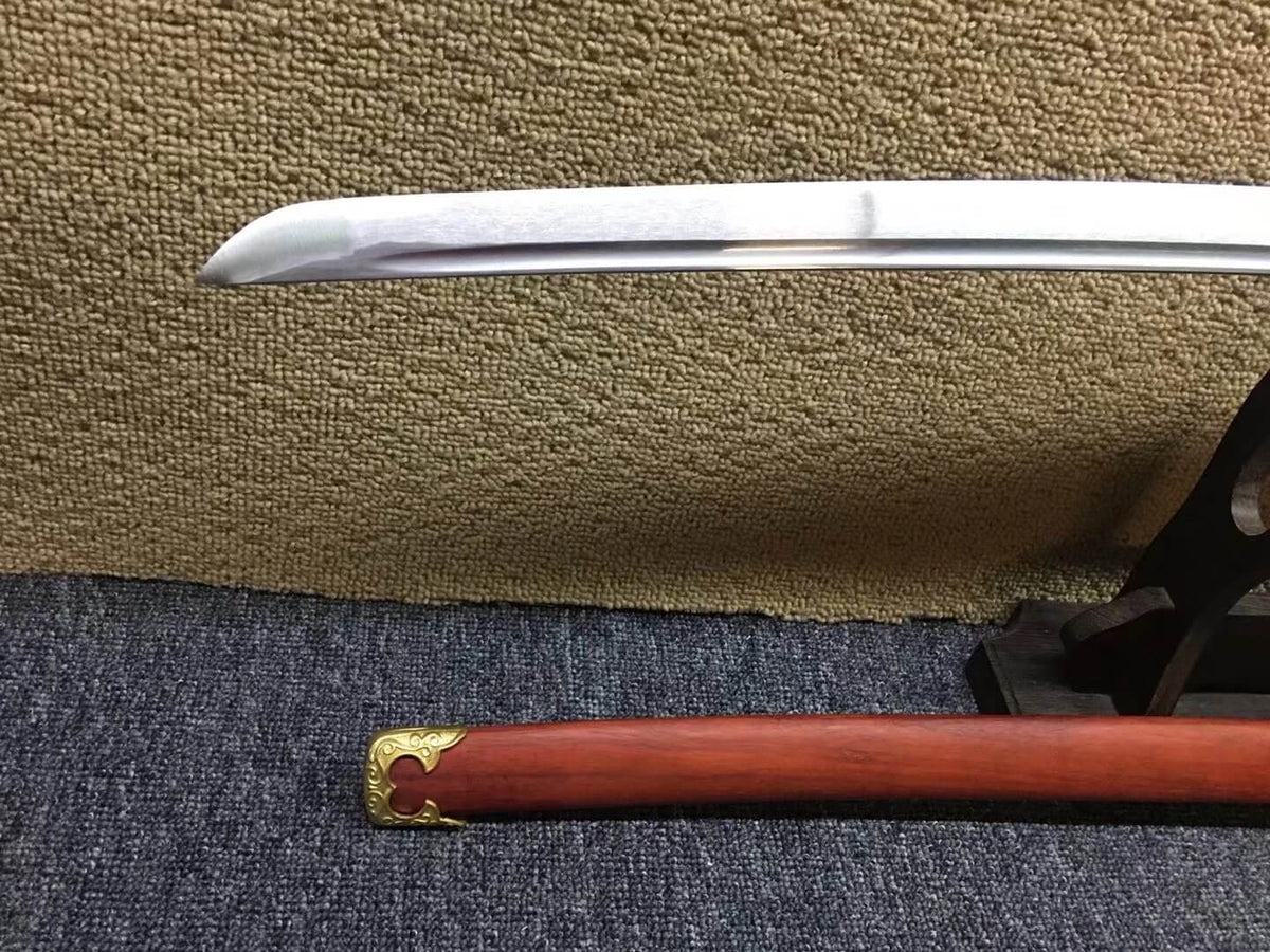 Bending Tang dao/T10 High Carbon Steel/Redwood scabbard/Brass fittings - Chinese sword shop