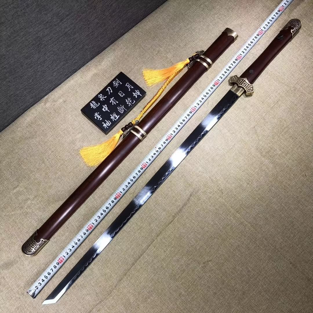 Tang dao,Handmade(High carbon steel blade,Brass)Sharp,Full tang - Chinese sword shop