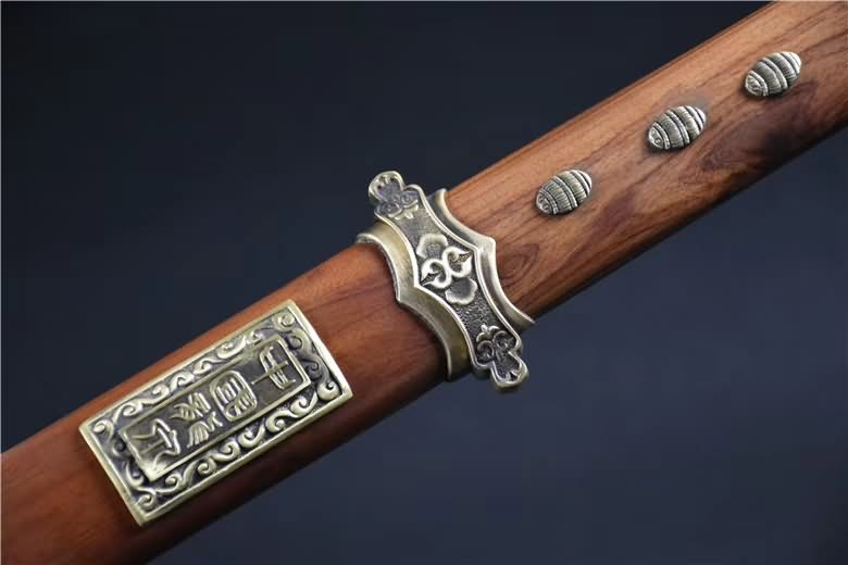 Tang dao sword,Damascus steel blade,Brass fittings - Chinese sword shop