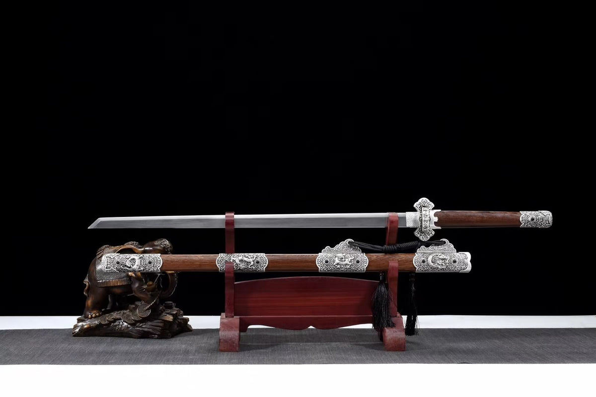 Tang dao,Handmade high carbon steel blade,Rosewood,Kirsite - Chinese sword shop