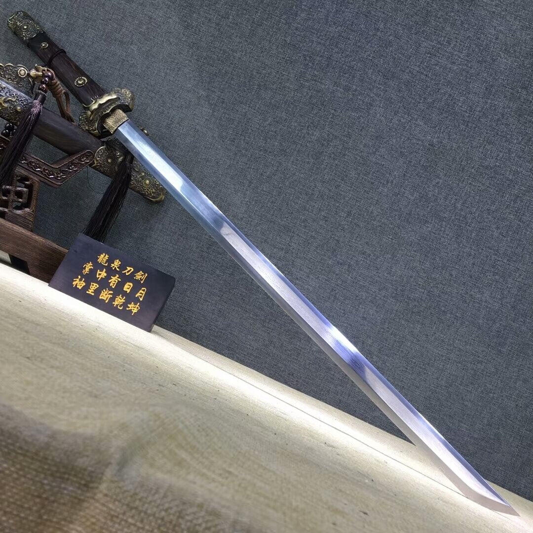 Tang dao,Folded steel hexahedral blade,Ebony scabbard,Brass fitting - Chinese sword shop