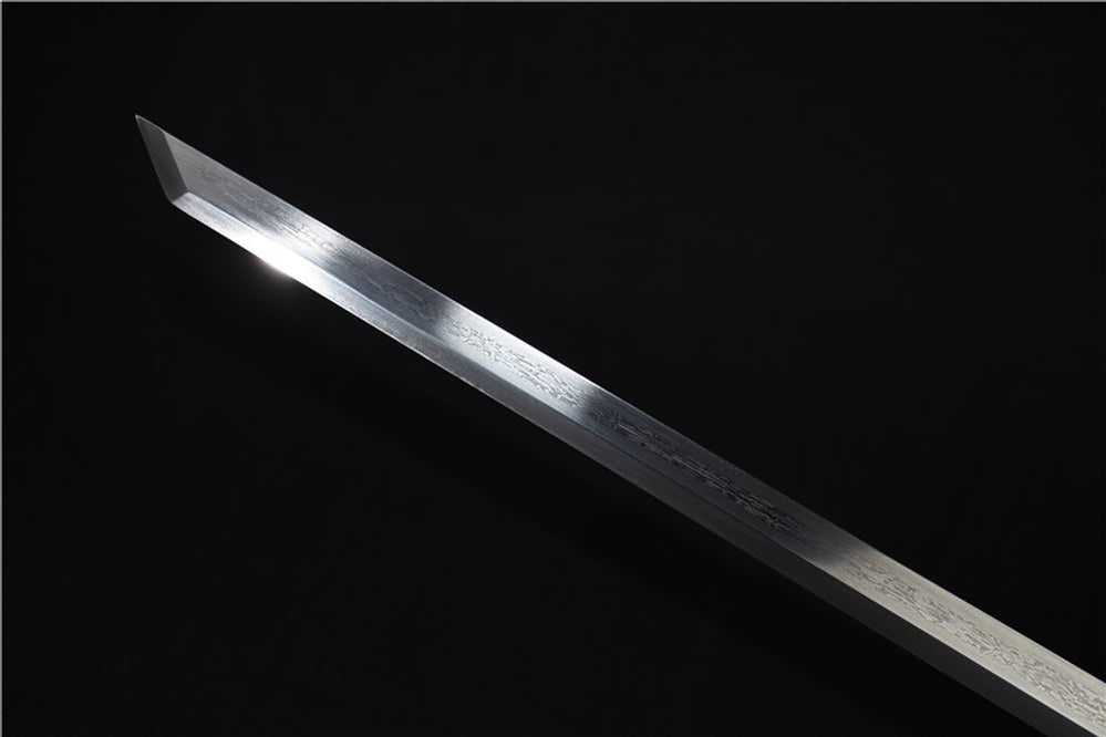 Tang dao sword(Damascus steel blade,Brass scabbard)Full tang - Chinese sword shop