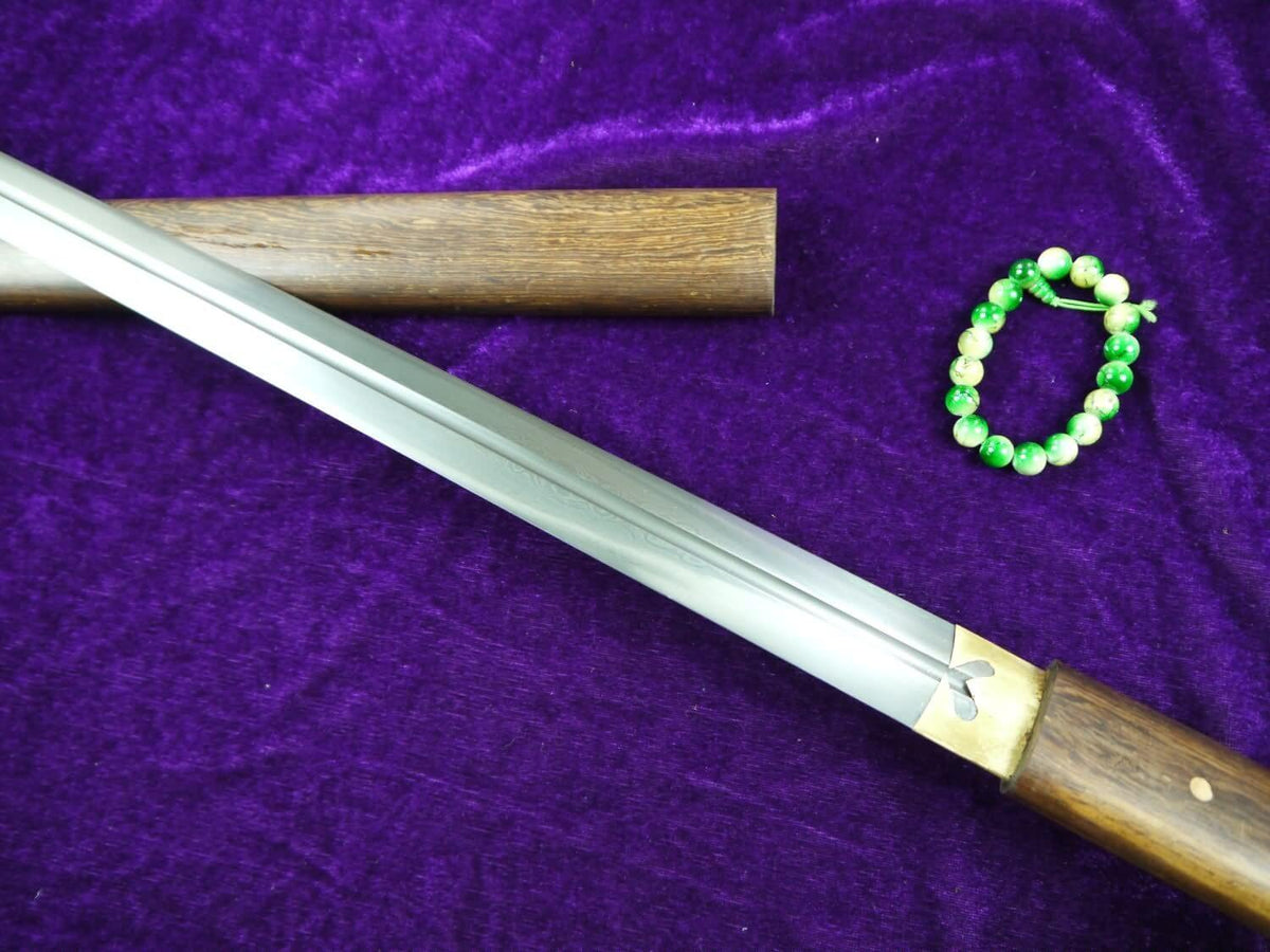 Tang sword(Damascus steel blade,Rosewood scabbard)Full tang - Chinese sword shop