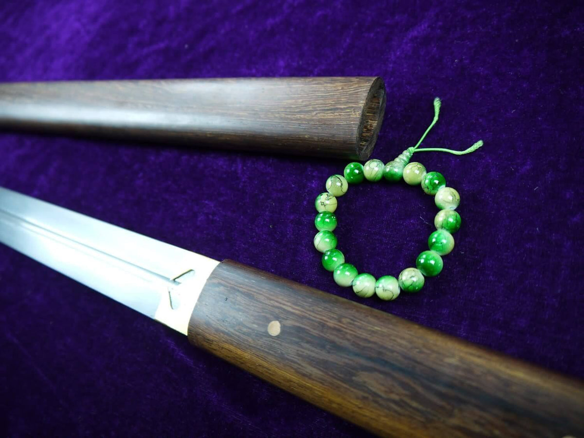 Tang sword(Damascus steel blade,Rosewood scabbard)Full tang - Chinese sword shop